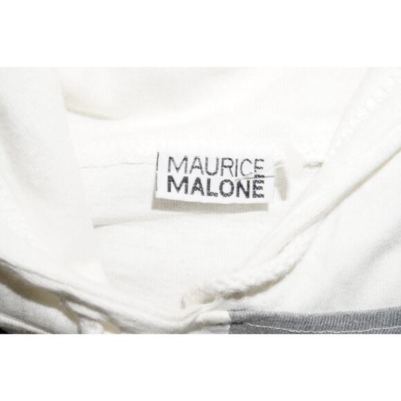 Maurice Malone Designs Colorblock Hoodie Shorts Set Men’s L White Gray Black MMI - Picture 5 of 14